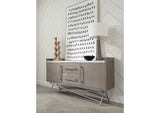 3N2578 Coral Marble Top Rectangular Sideboard In Antique Grey