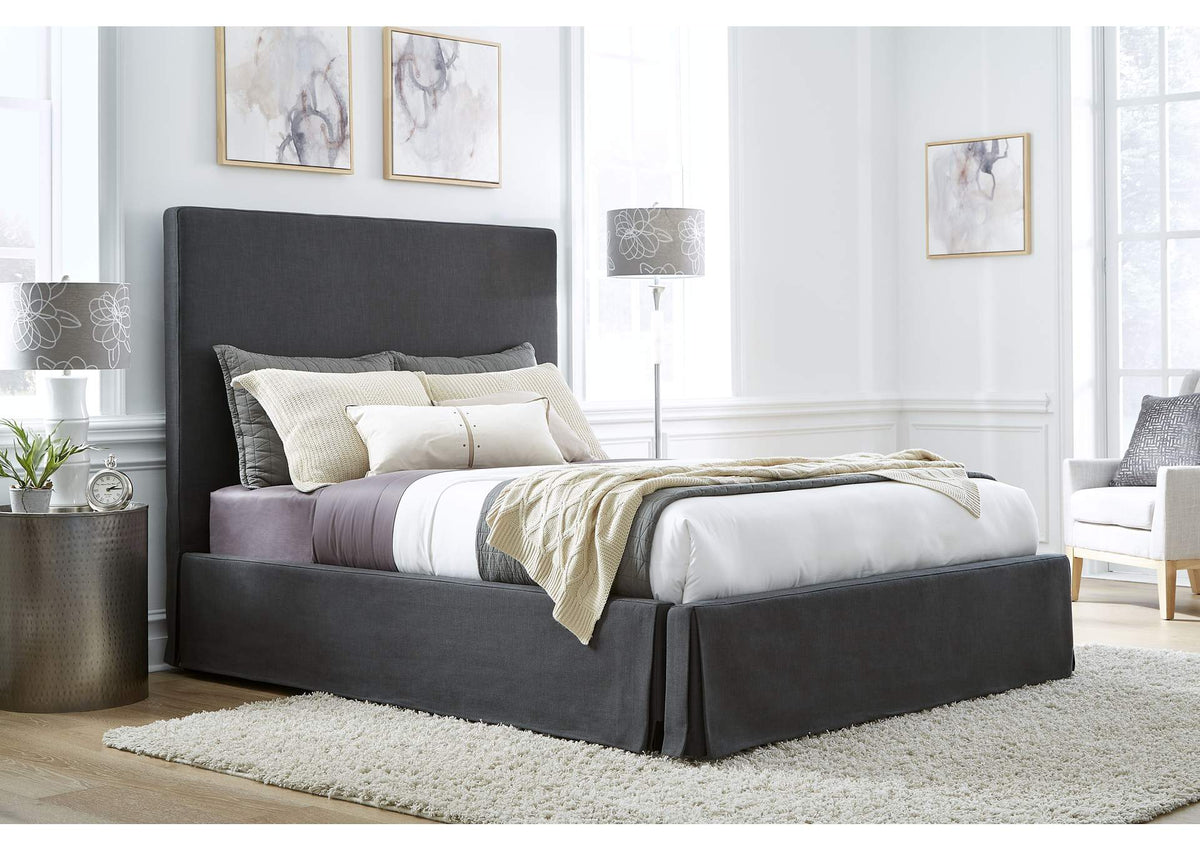 CBB3H43 Cheviot Upholsteredskirted Panel Bed In Iron