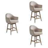 Jaxon - Solid Wood Upholstered 26" Counter Height Swivel Barstool