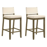 Yaneli - Contemporary Natural Wood Bar Height Kitchen Bar Stool