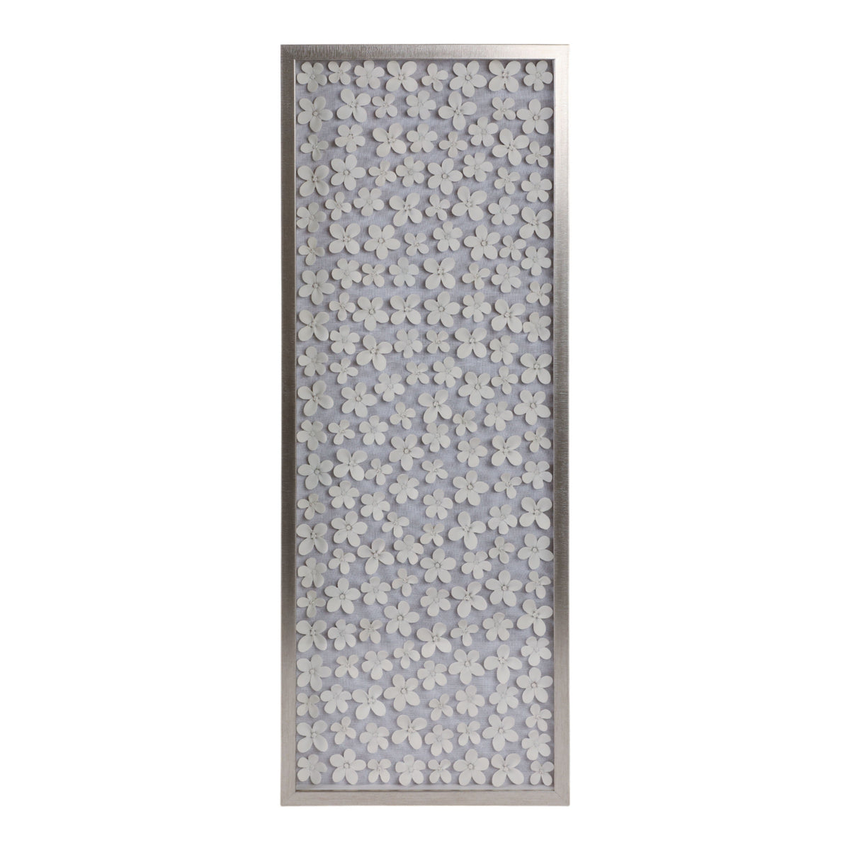 Antoinette Dimensional Flower Shadowbox Art - Gray