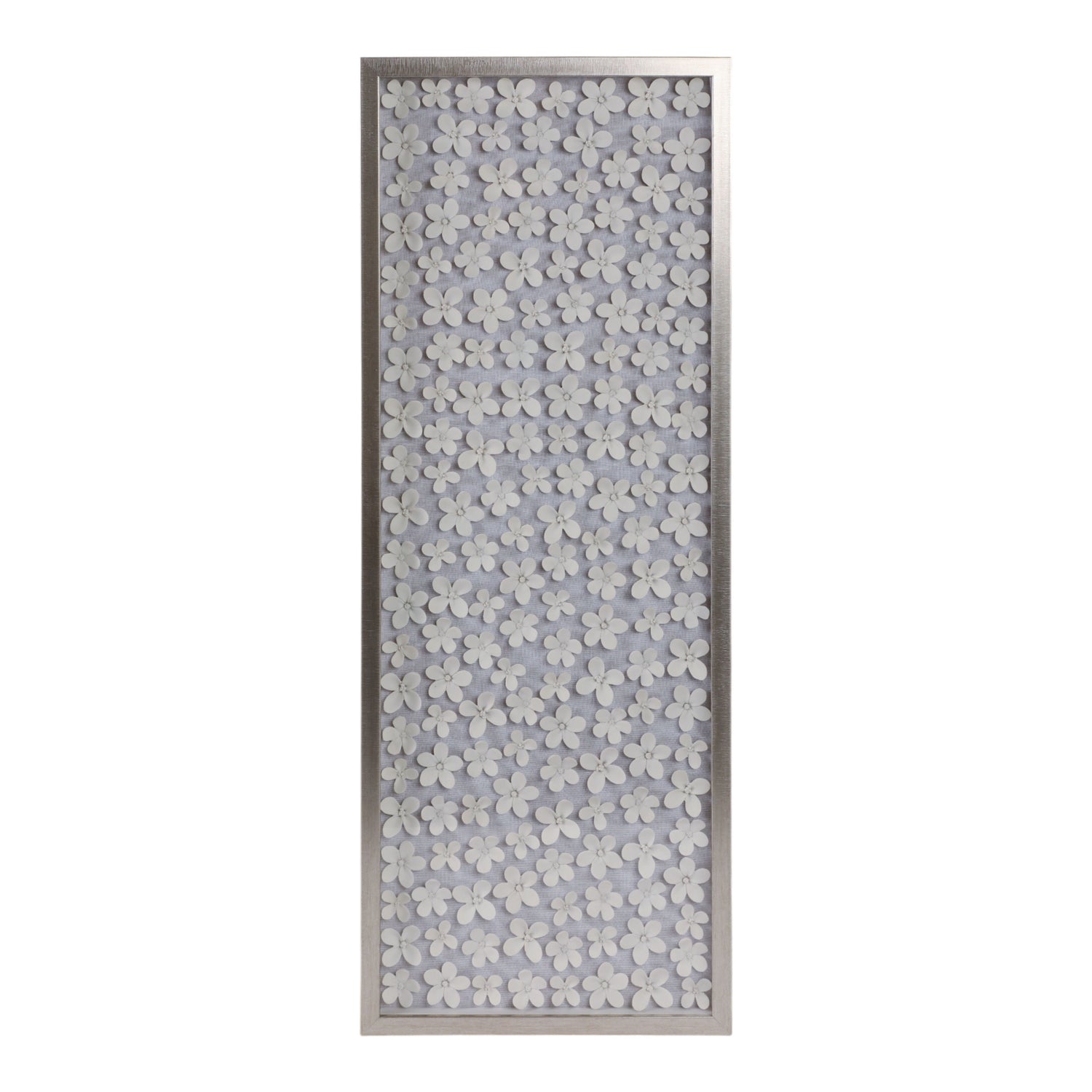 Antoinette Dimensional Flower Shadowbox Art - Gray