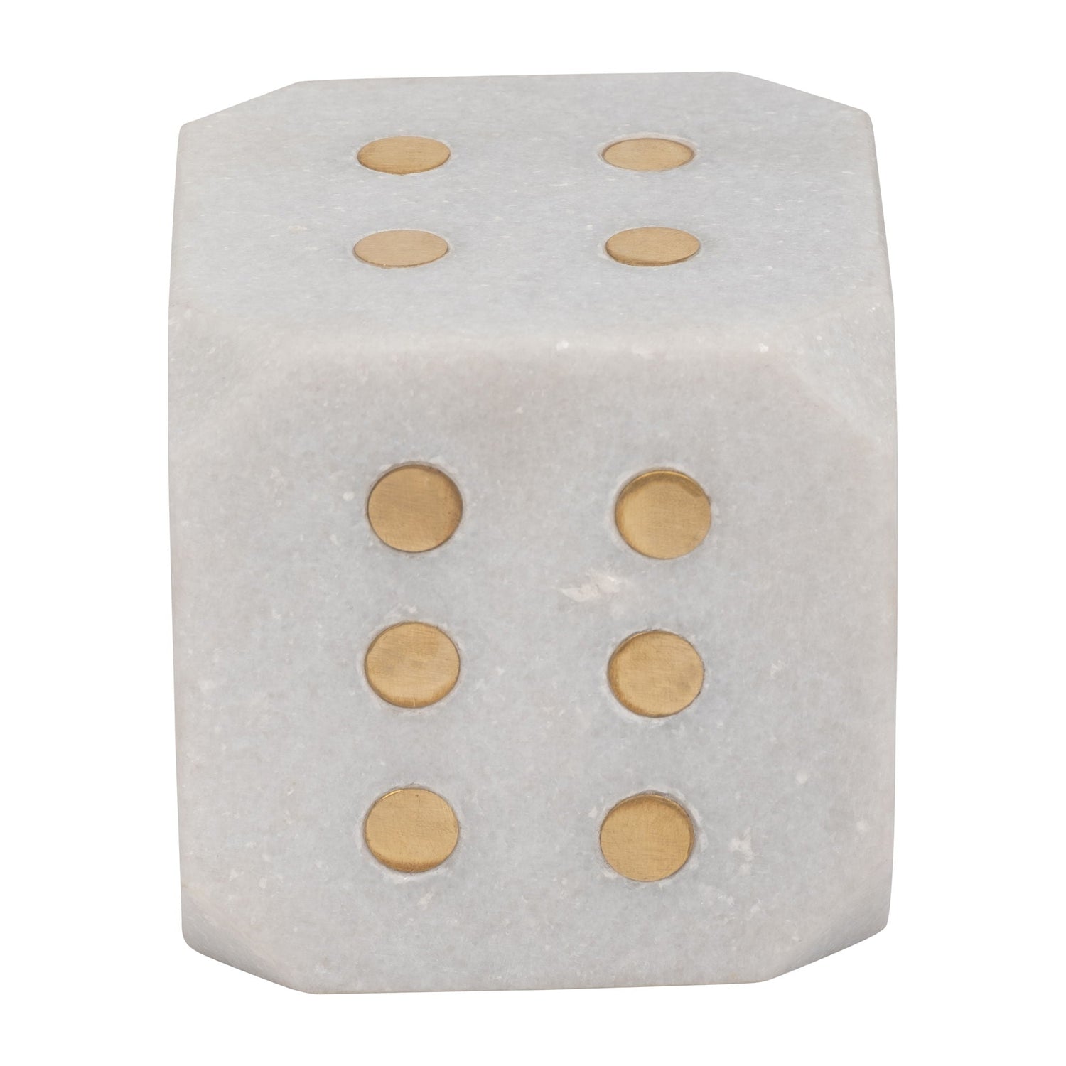 Marble 4" Dice - White