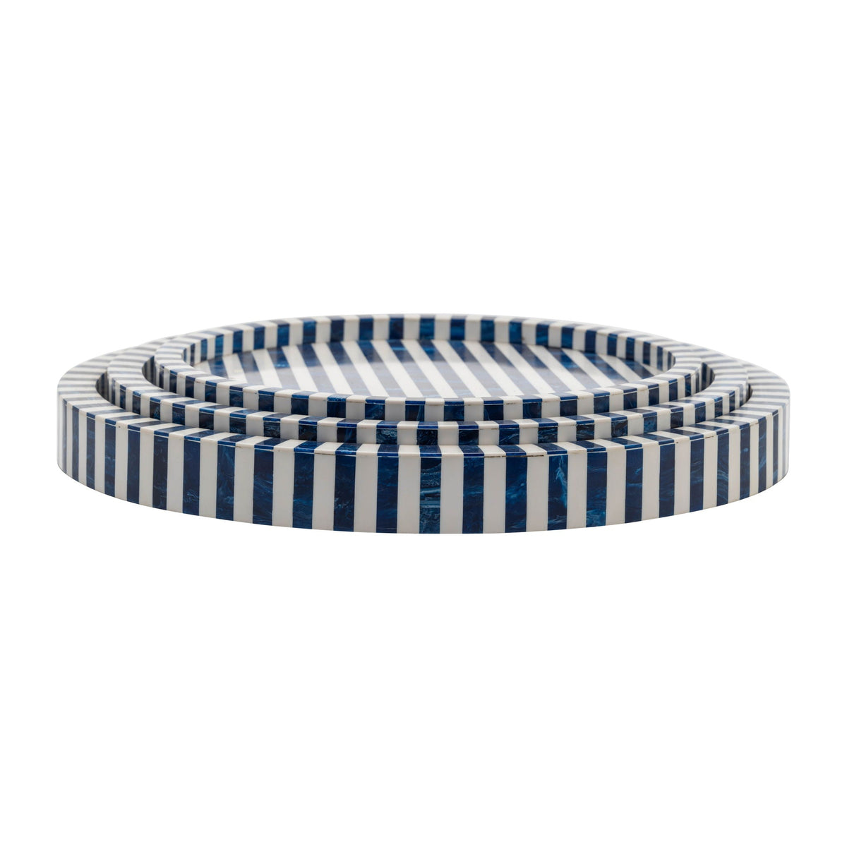 12" / 14" / 16" Resin Round Trays (Set of 3) - Blue