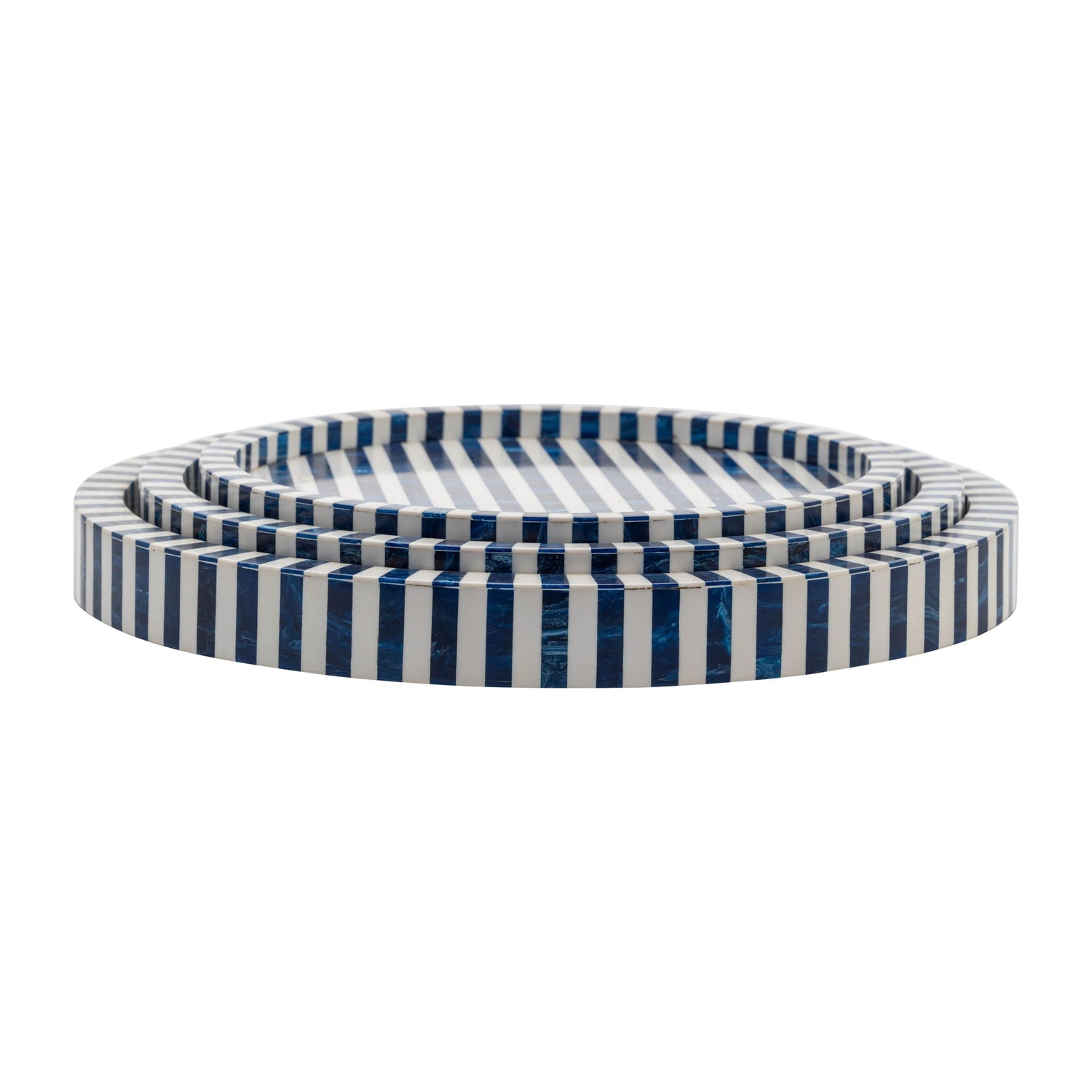 12" / 14" / 16" Resin Round Trays (Set of 3) - Blue