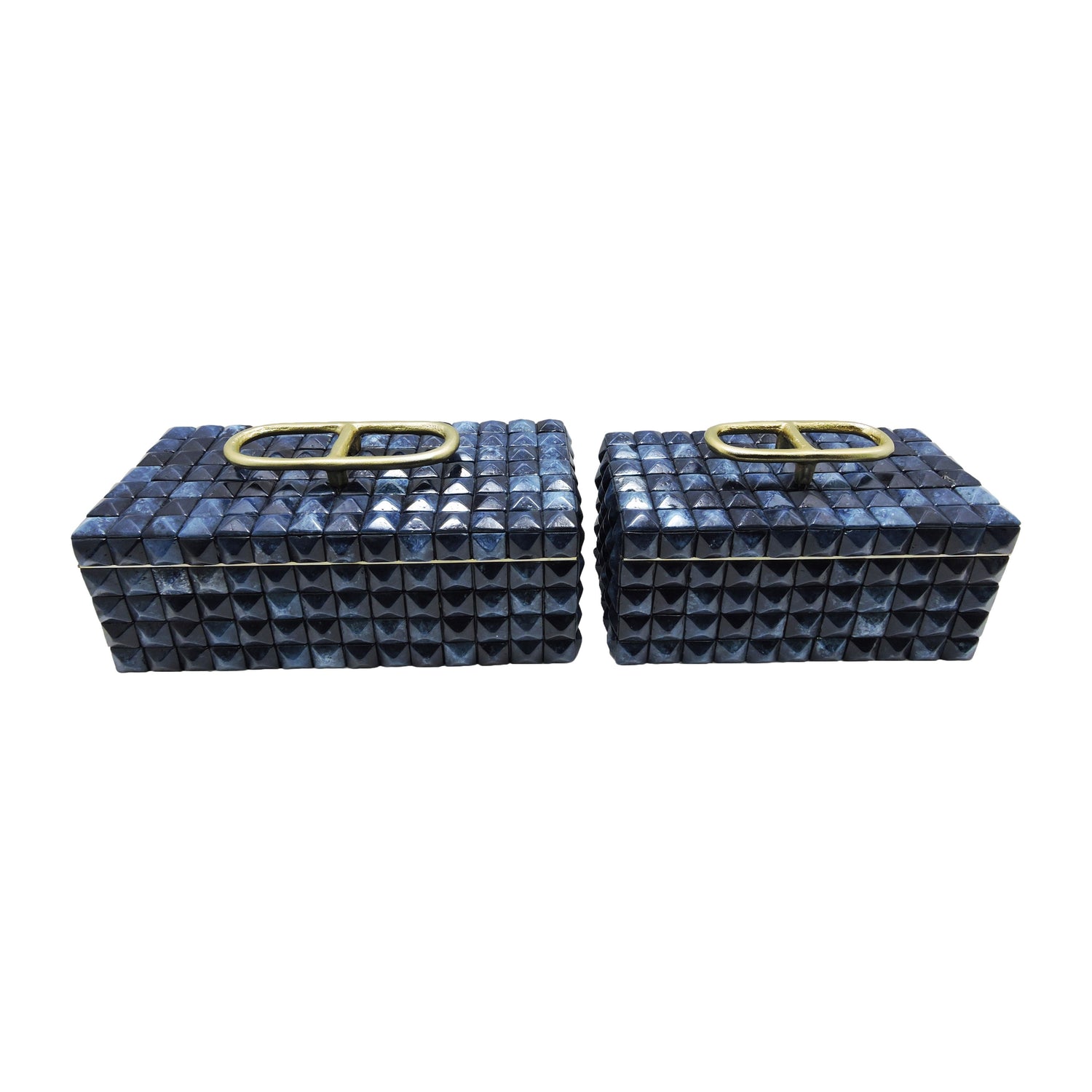 11" / 14" Bente Resin Boxes (Set of 2) - Blue