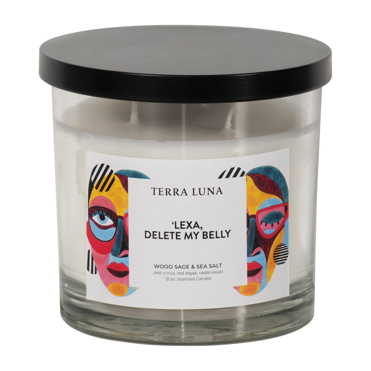 4" 12 Oz Delete My Belly Lidded Candle - Multi