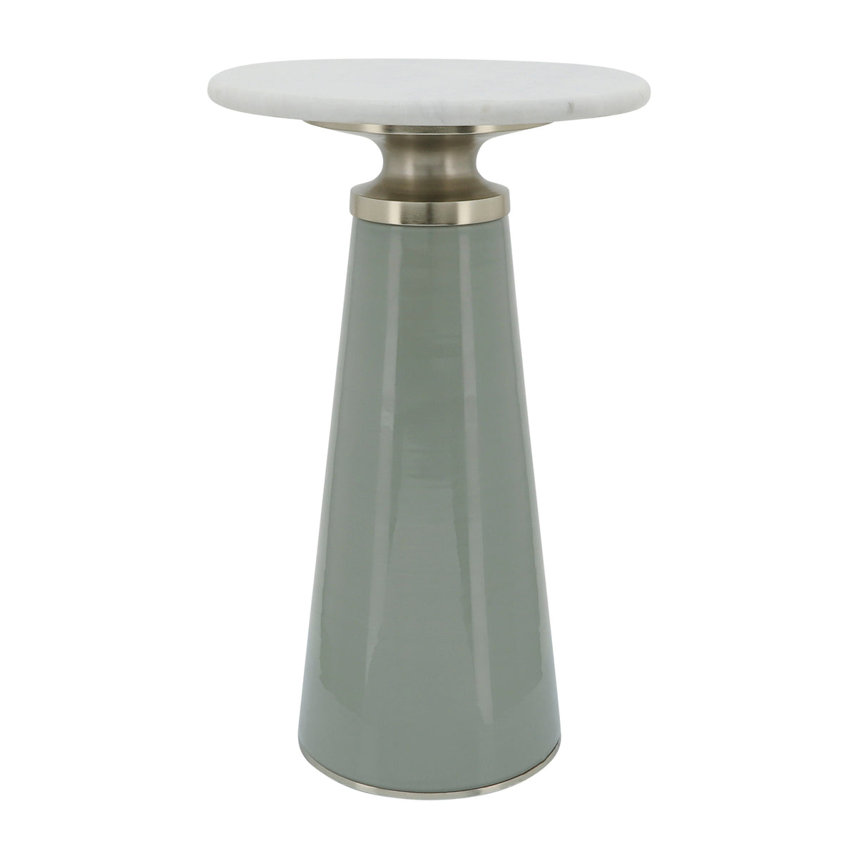 Marble Top 21" Nebular Side Table - Gray