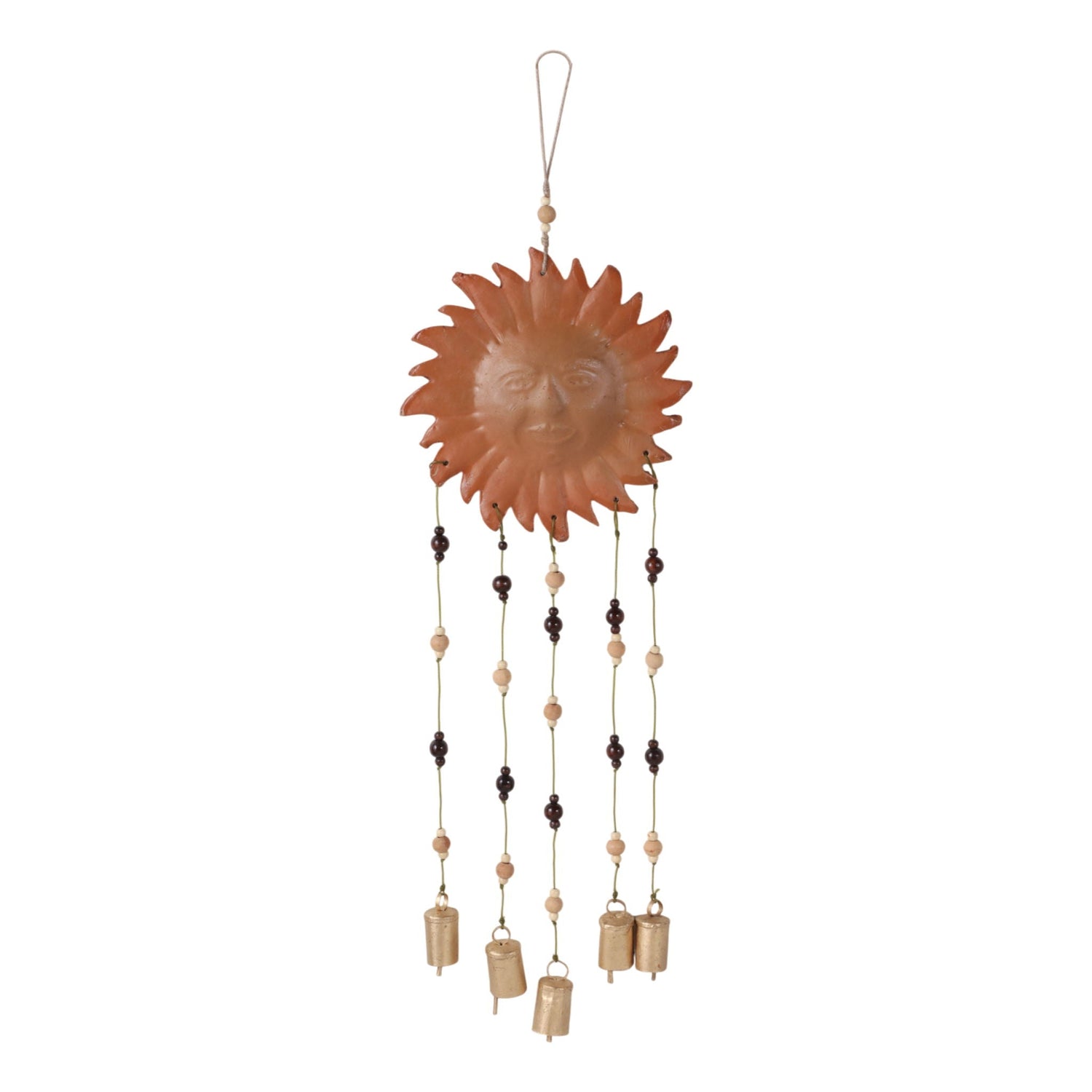 36" x 10" Terracotta Sunshine Chime - Brown