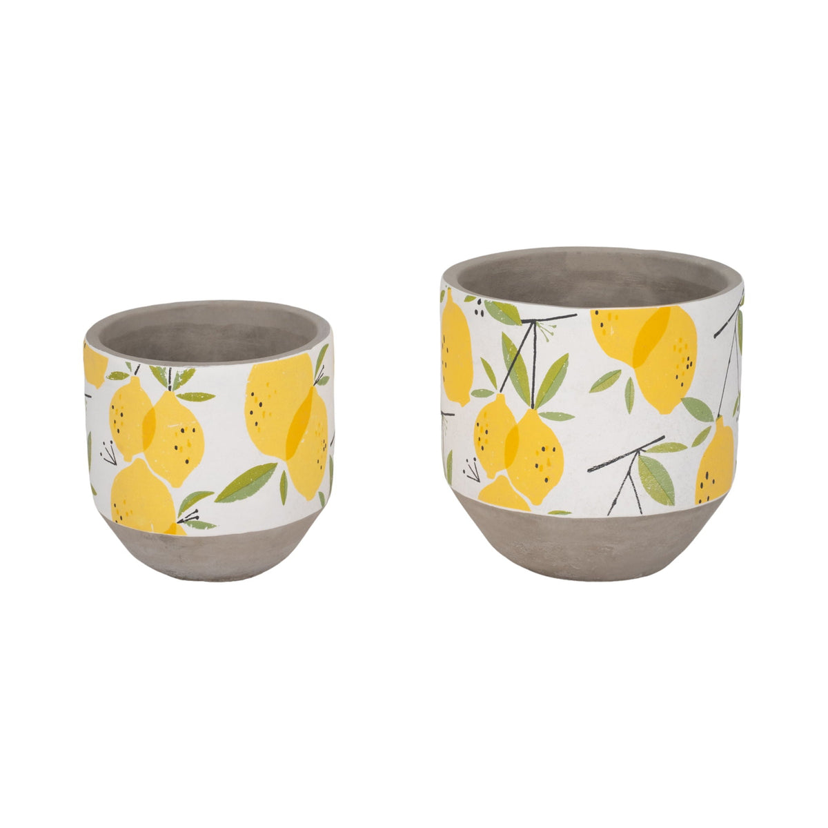 6 / 7" Growing Lemons Planter (Set of 2) - Multi