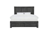 3FT3D5 Meadow Solid Wood Footboard Storage Bed In Graphite