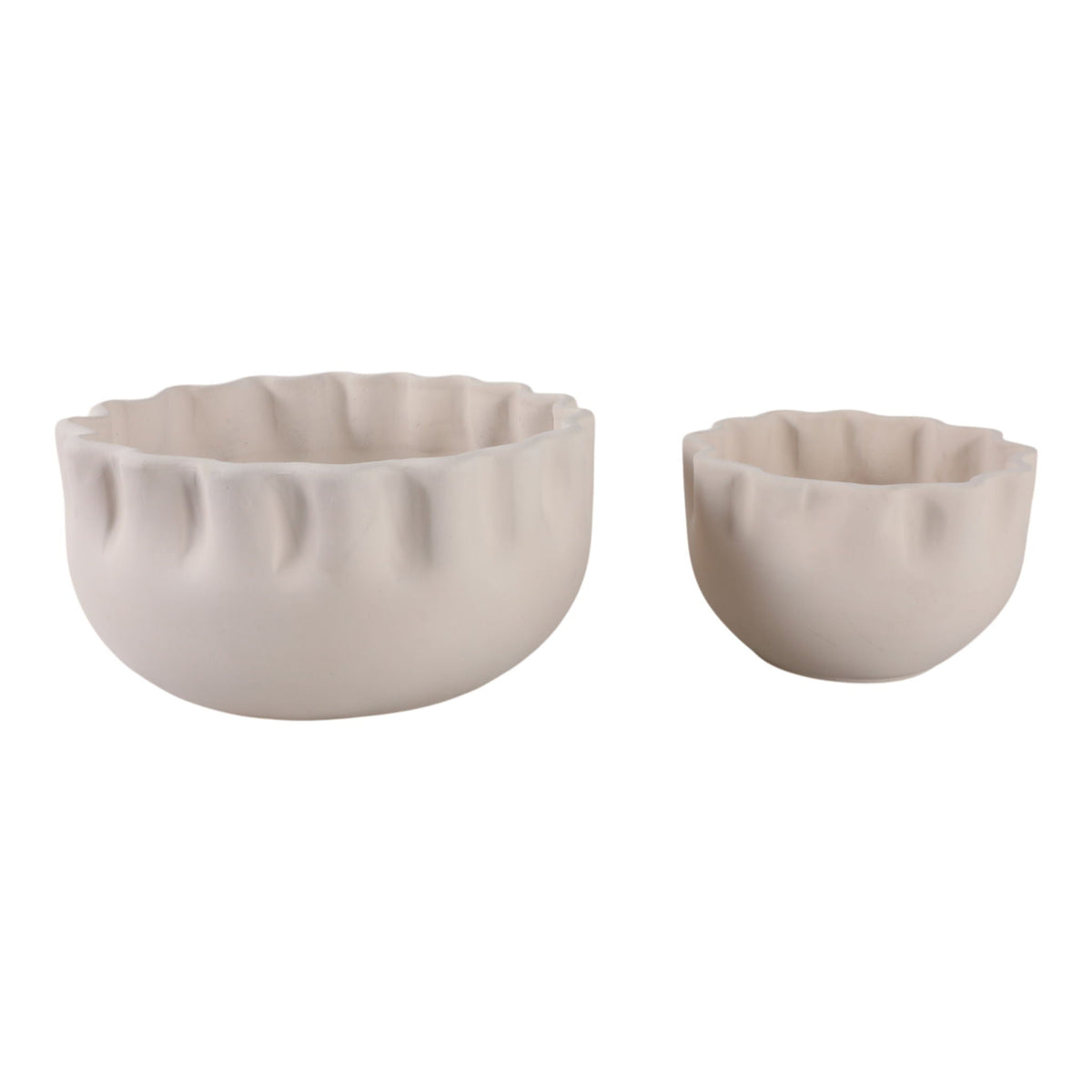 9" / 13" Terracotta Planters (Set of 2) - White