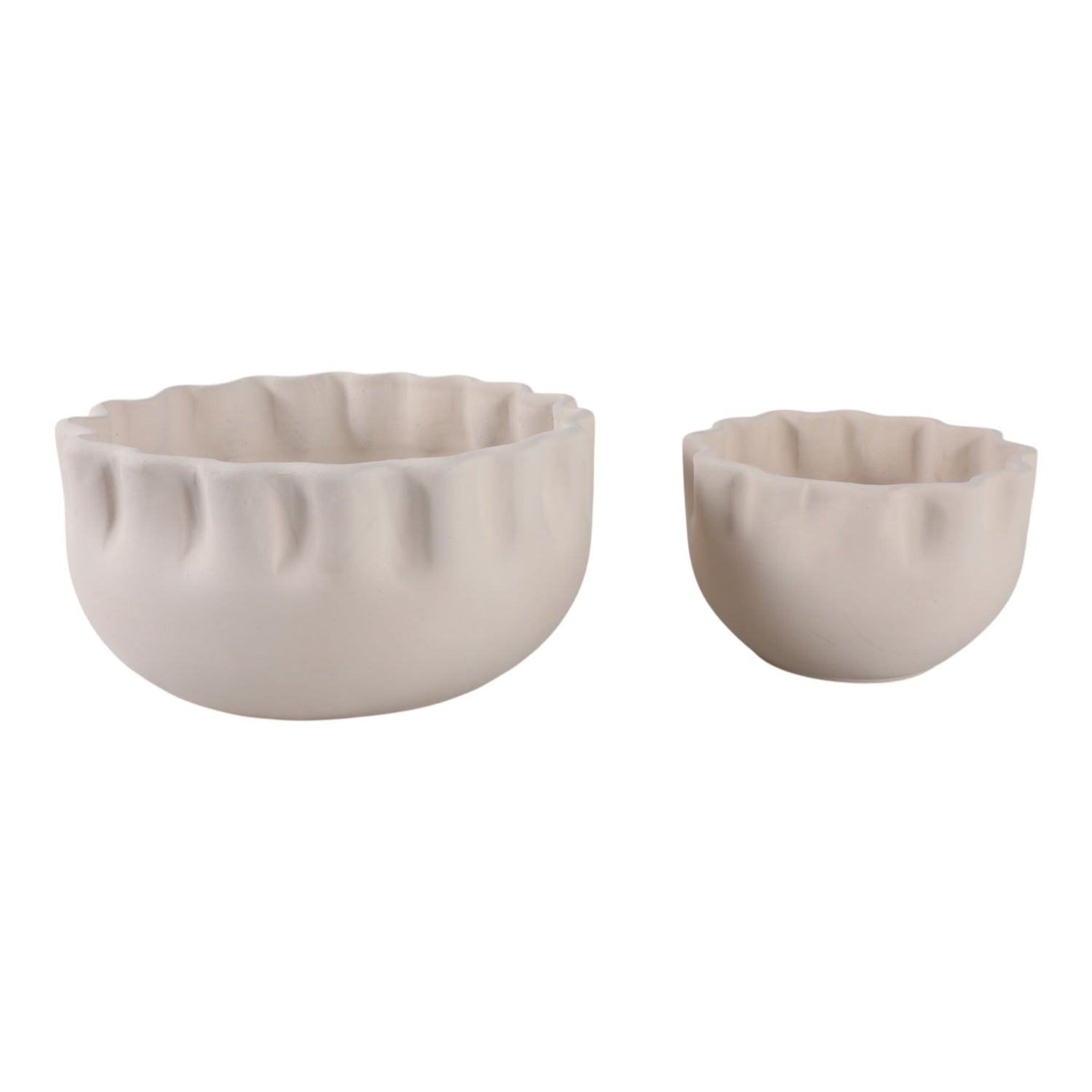 9" / 13" Terracotta Planters (Set of 2) - White