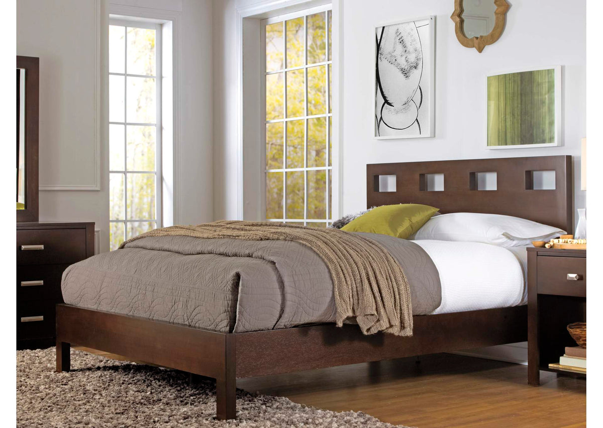 RV26F4 Riva Wood Bed In Chocolate Brown