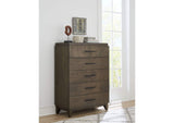 EQY684A Broderick Five - Drawer Chest In Wild Oats Brown (2024)