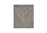5QS322 Herringbone Solid Wood One Drawer End Table In Rustic Latte