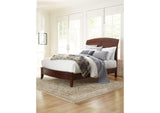 BR15S6 Brighton Wood Sleigh Bed In Cinnamon