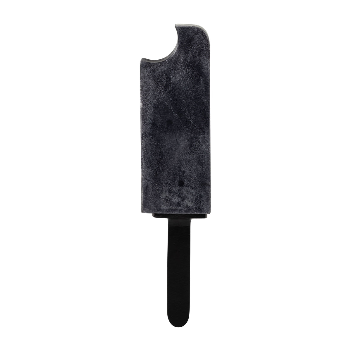 Metal/Marble 14" Bitten Popsicle Deco - Black