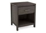 NVGX81 Nevis One Drawer Nightstand In Sharkskin