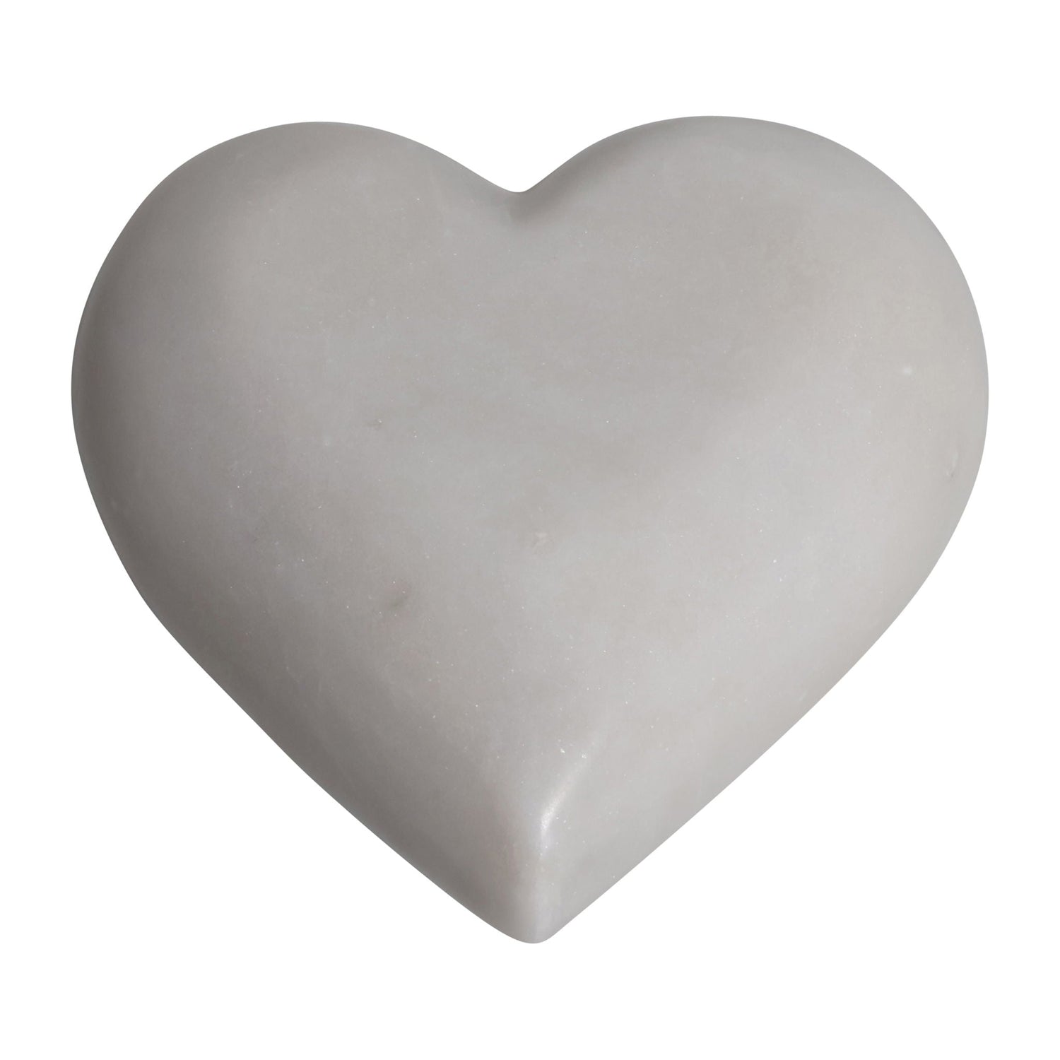 Marble 5" Heart - White