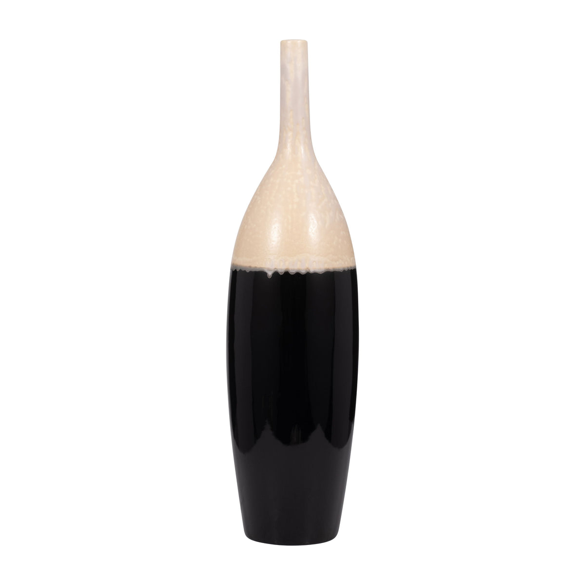 Alondra Large Ceramic Floor Vase - Beige
