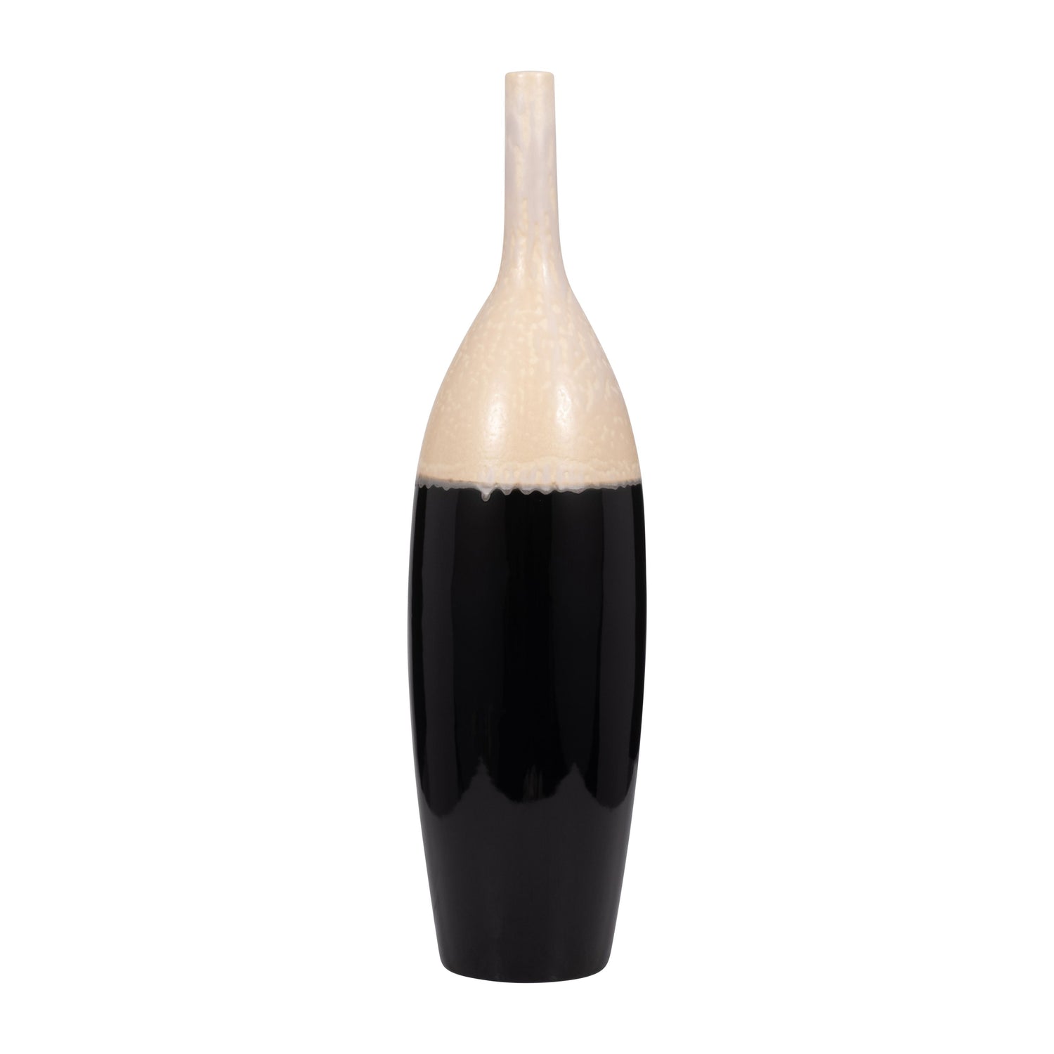 Alondra Large Ceramic Floor Vase - Beige