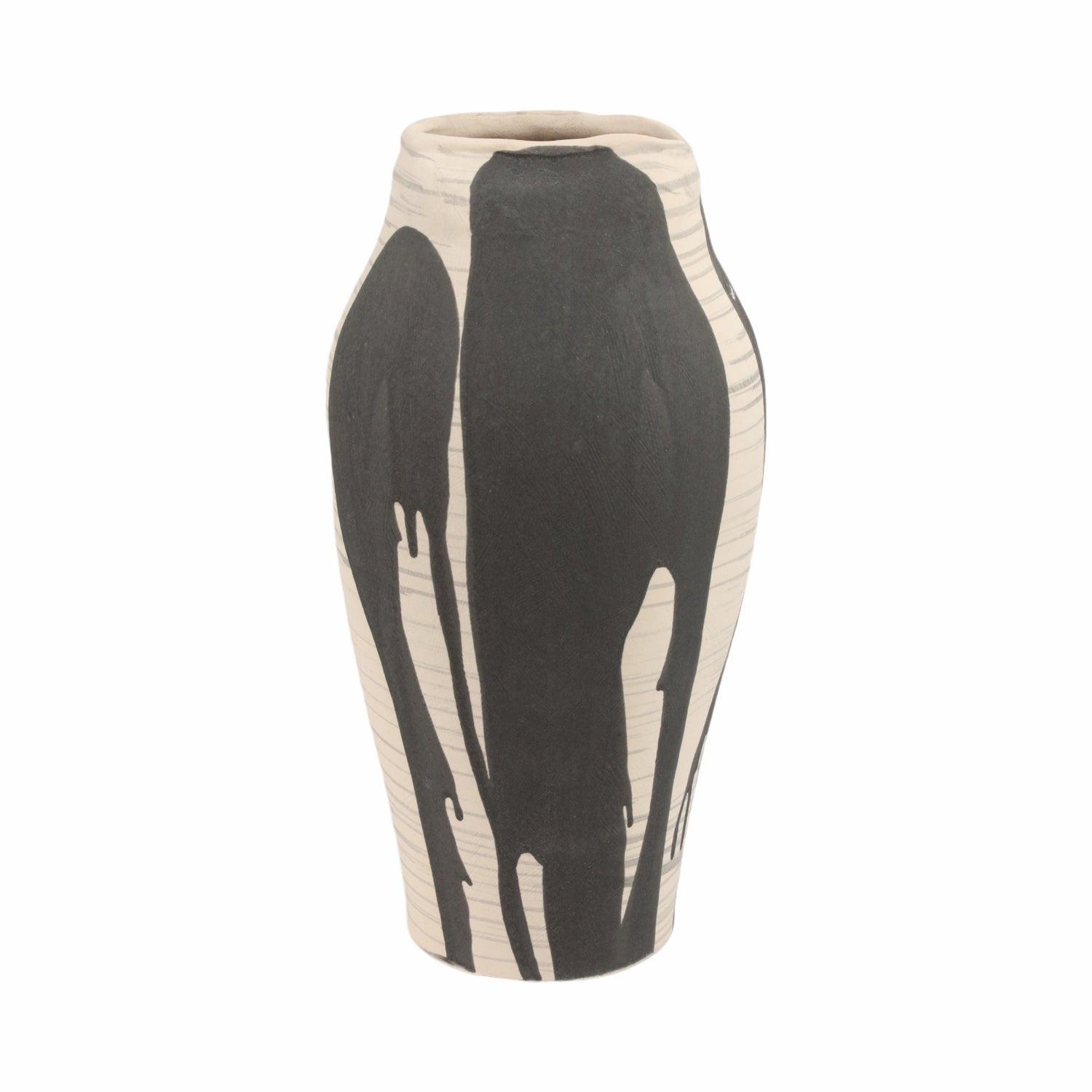 Monforte Large Portugal Vase - Black / Beige