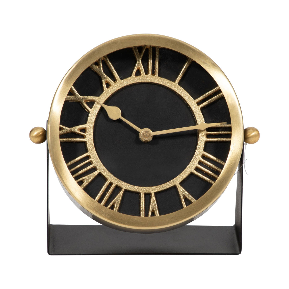 Metal Table Clock - Gold / Black