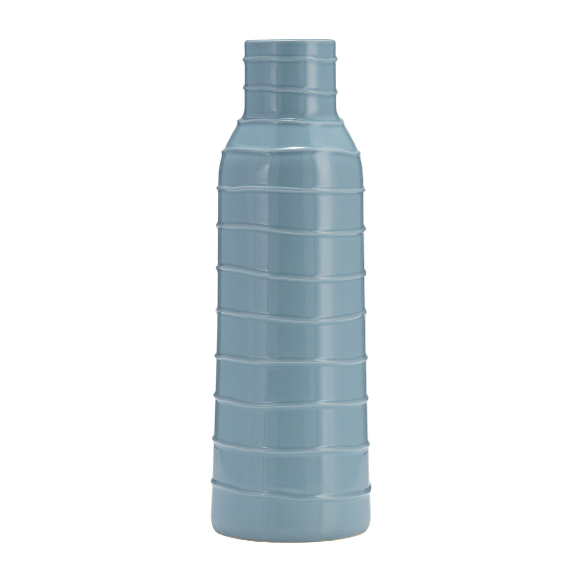Cer Tribal Vase 21" - Cameo Blue