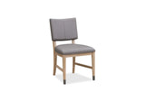 MXNK63 Franklin Dining Chair In Au Natural And Gray Leather (Set of 2)