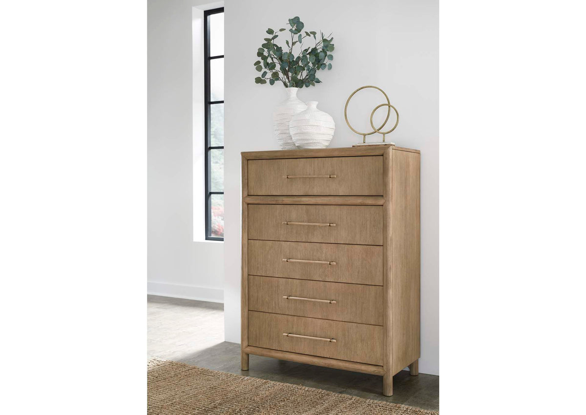 NSPV84 Dorsey Five Drawer Chest In Granola