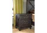 7YC981 Yosemite Solid Wood Nightstand In Cafe