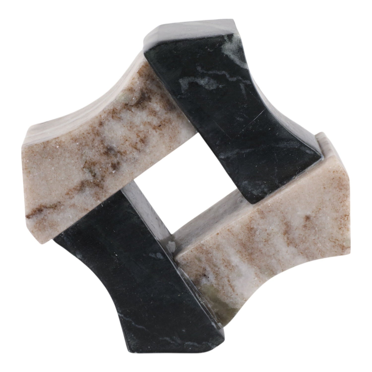 7" Lawrence Large Marble Diamond Statuary - Black