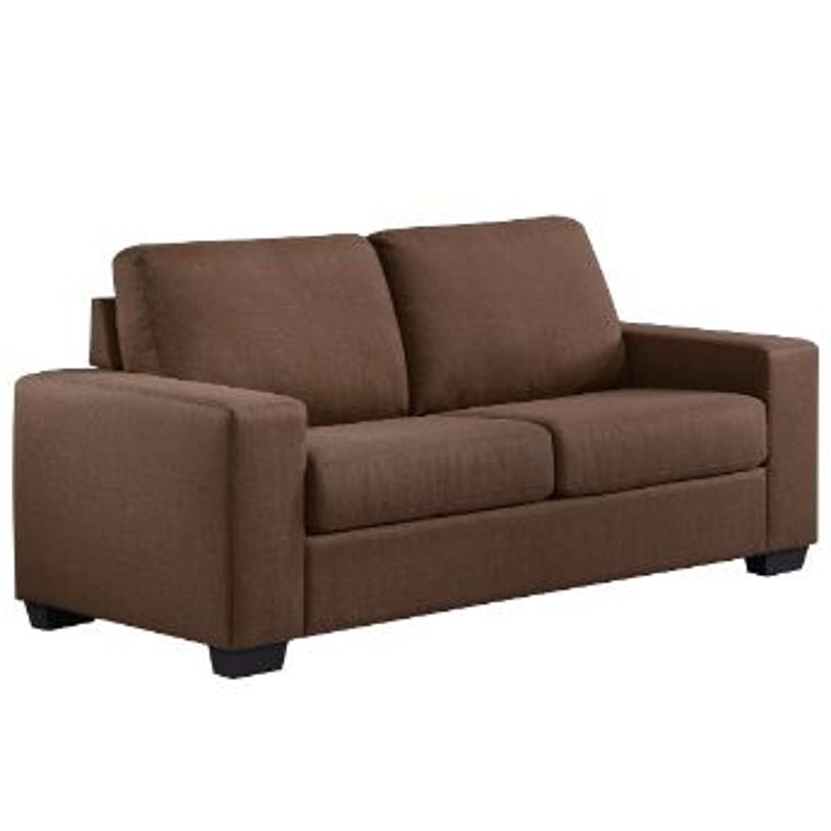 Brown sofa on a white background