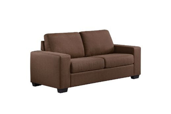 Brown sofa on a white background
