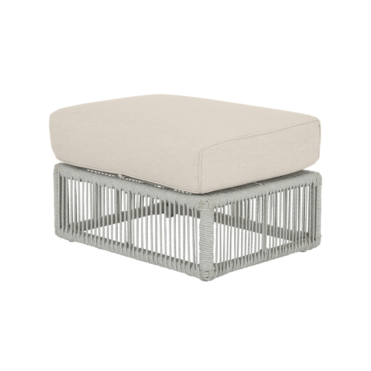 Miami - Ottoman, With Self Welt - Echo Ash / Pearl Silver