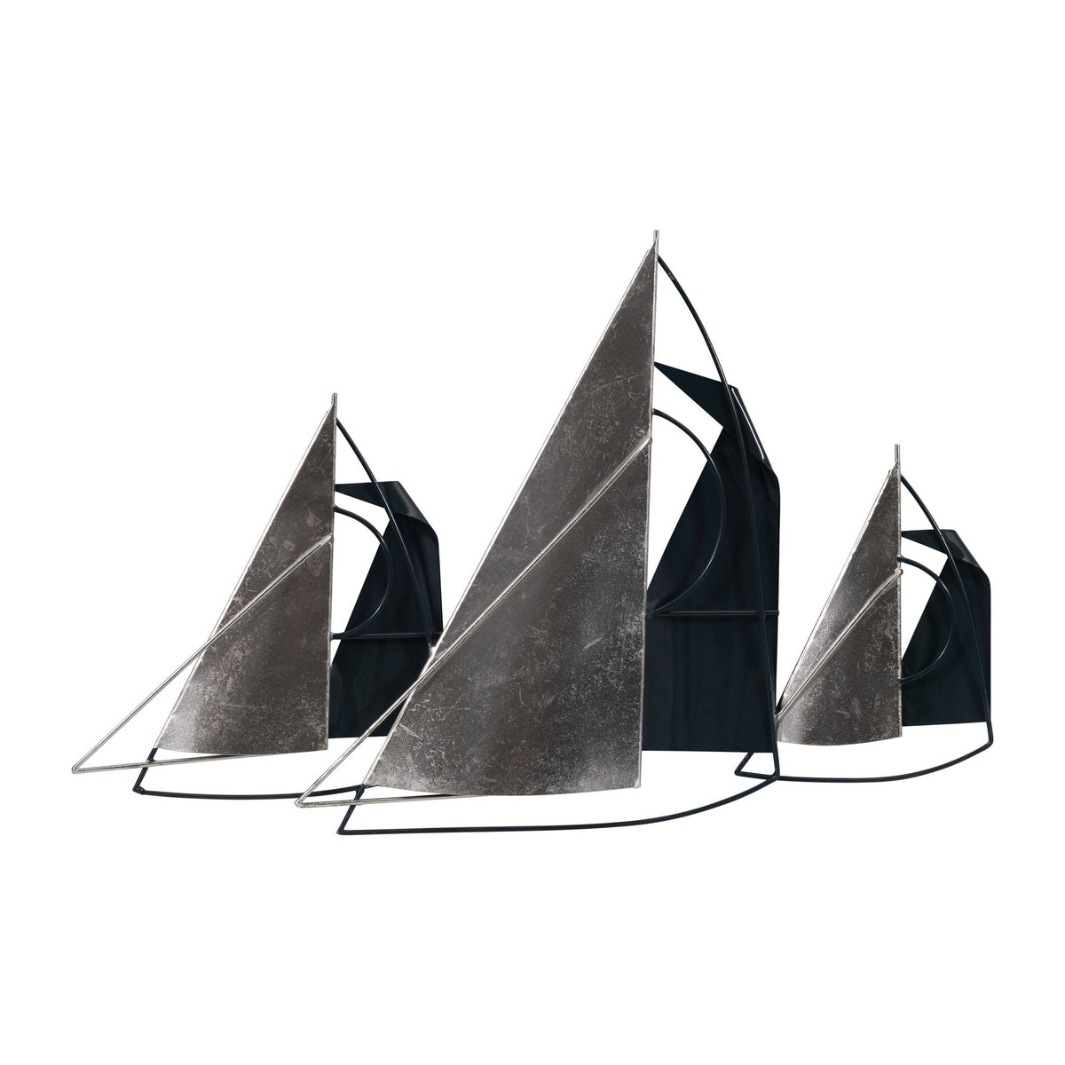 Metal 26" Sailboats Wall Decor - Blue/Silver