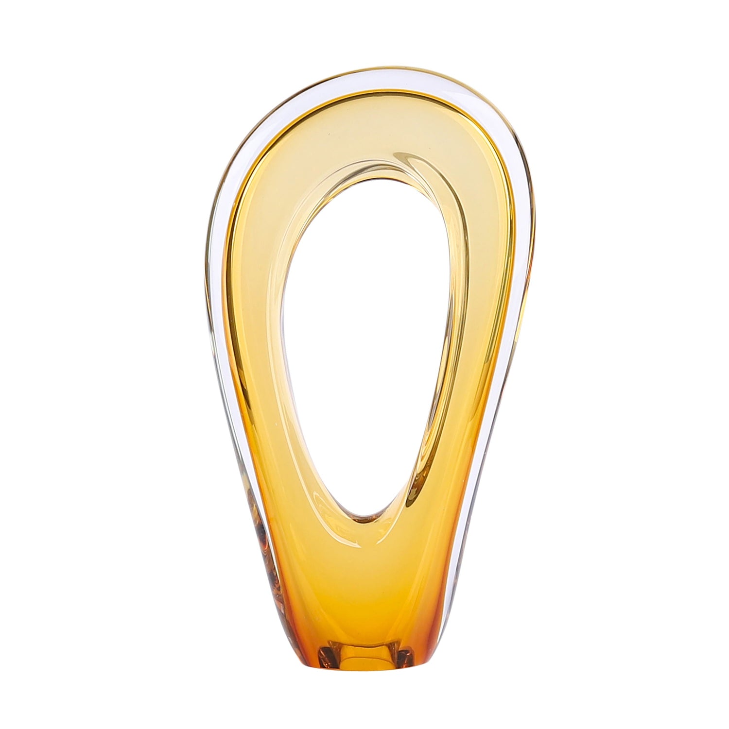 16" Zuri Cut-Out Art Glass - Amber