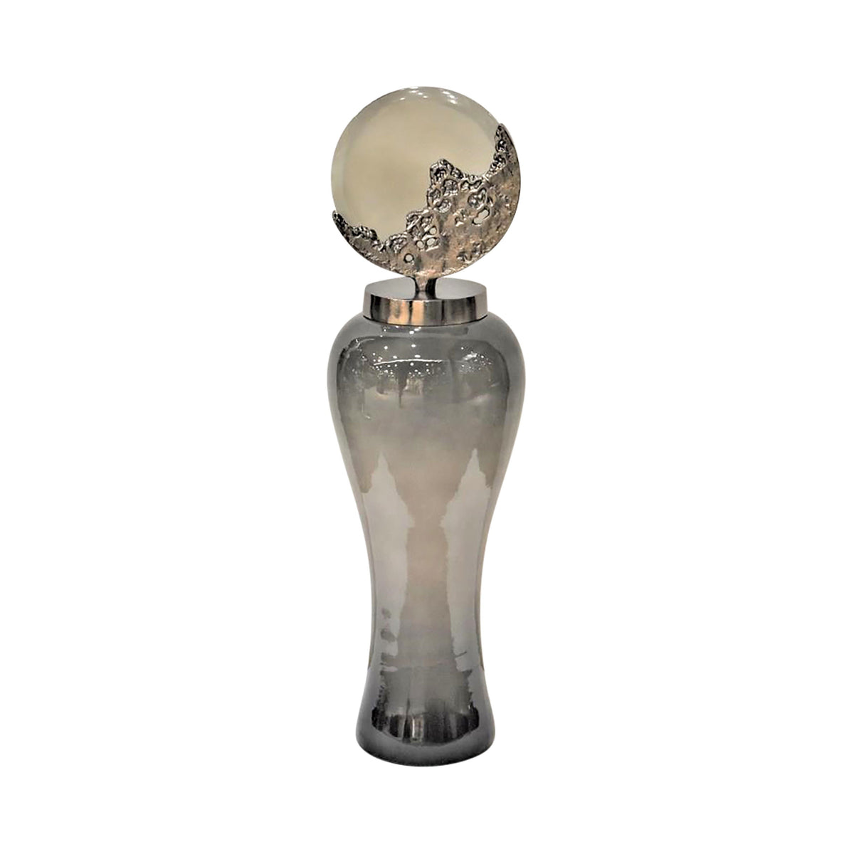Glass 30" Mid-Century Floor Vase - Multi