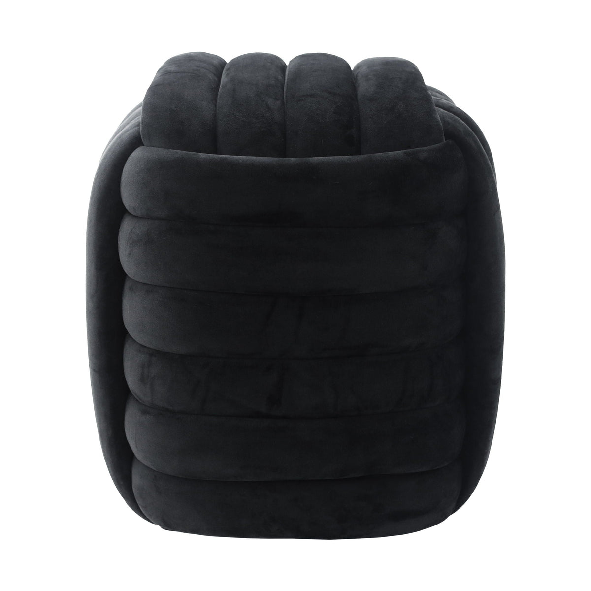 Machar Velvet Knot Stool - Black