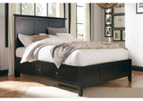 4N02D5 Paragon Four Drawer Wood Storage Bed In Black