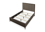 5NL2A7 Lucerne King Size Upholstered Panel Bed In Vintage Coffee