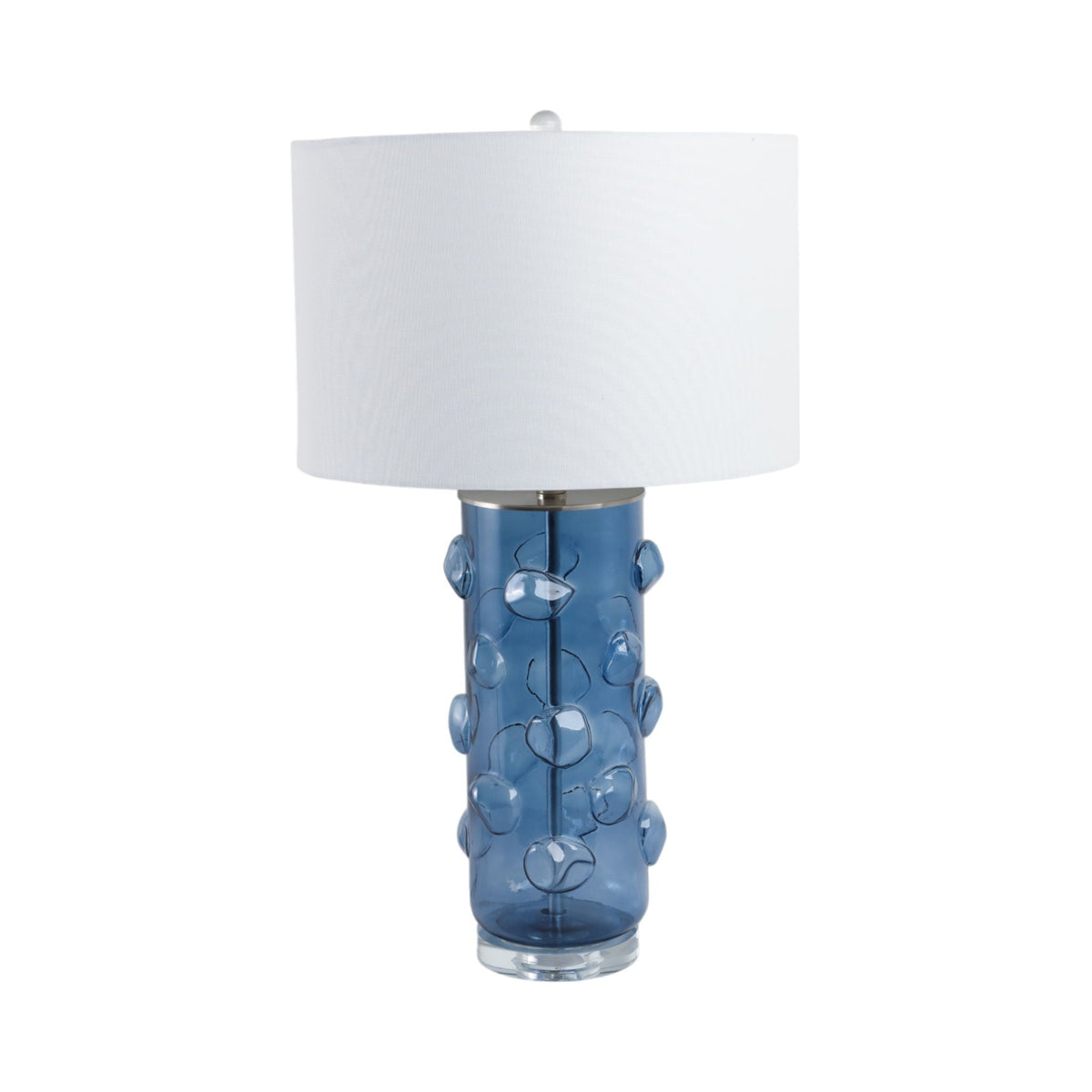 29" x 17" Glass Bubbles Table Lamp - Blue
