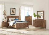 8N16F5 Adler Wood Panel Bed In Natural Walnut