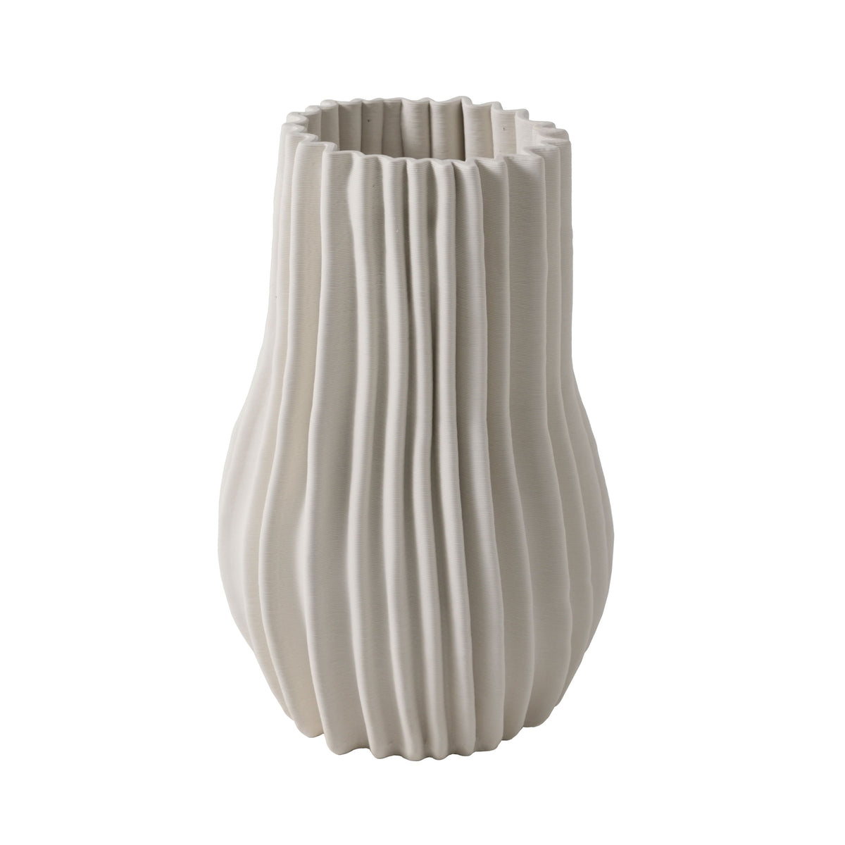 Antolia Large 3D Printed Vase - Ivory