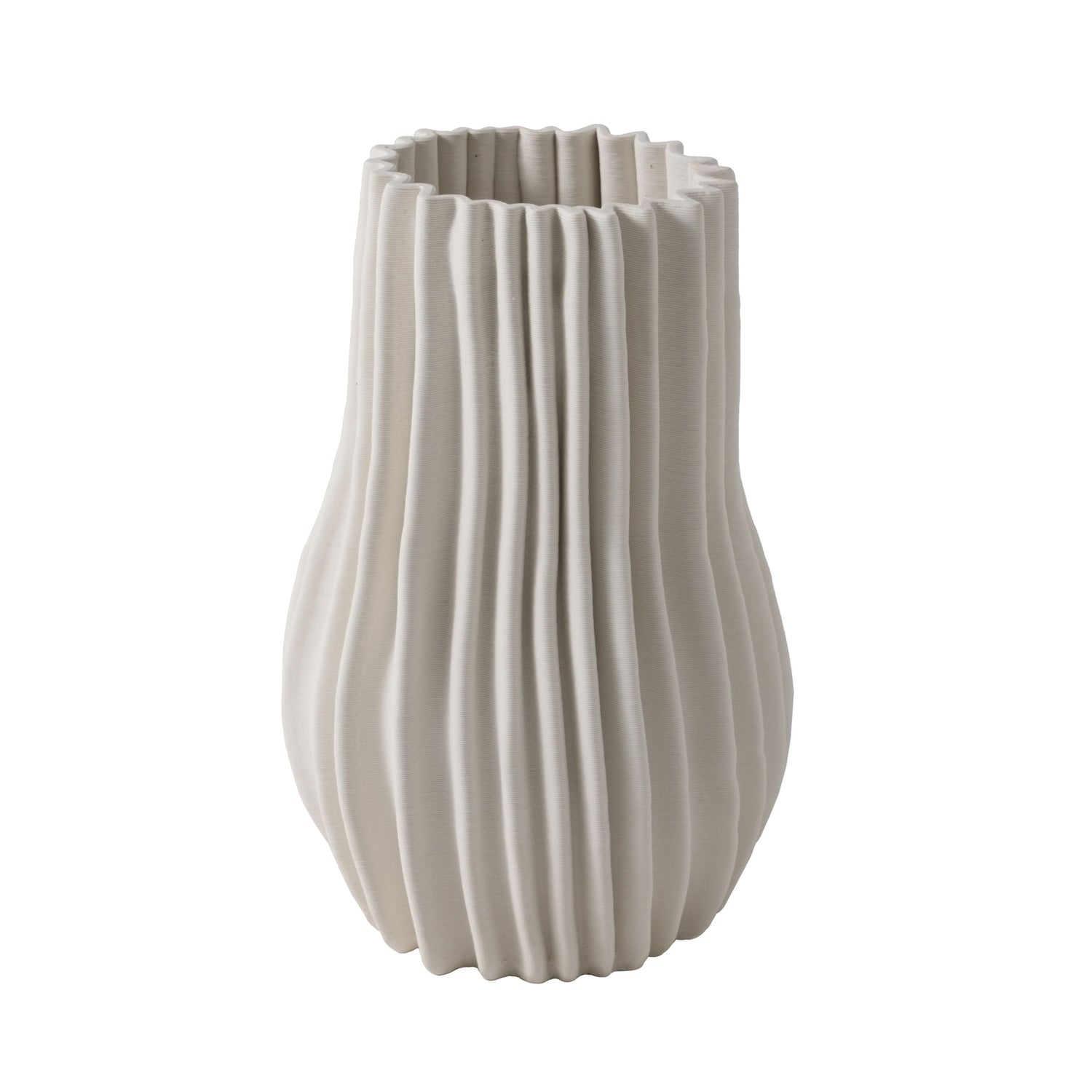 Antolia Large 3D Printed Vase - Ivory