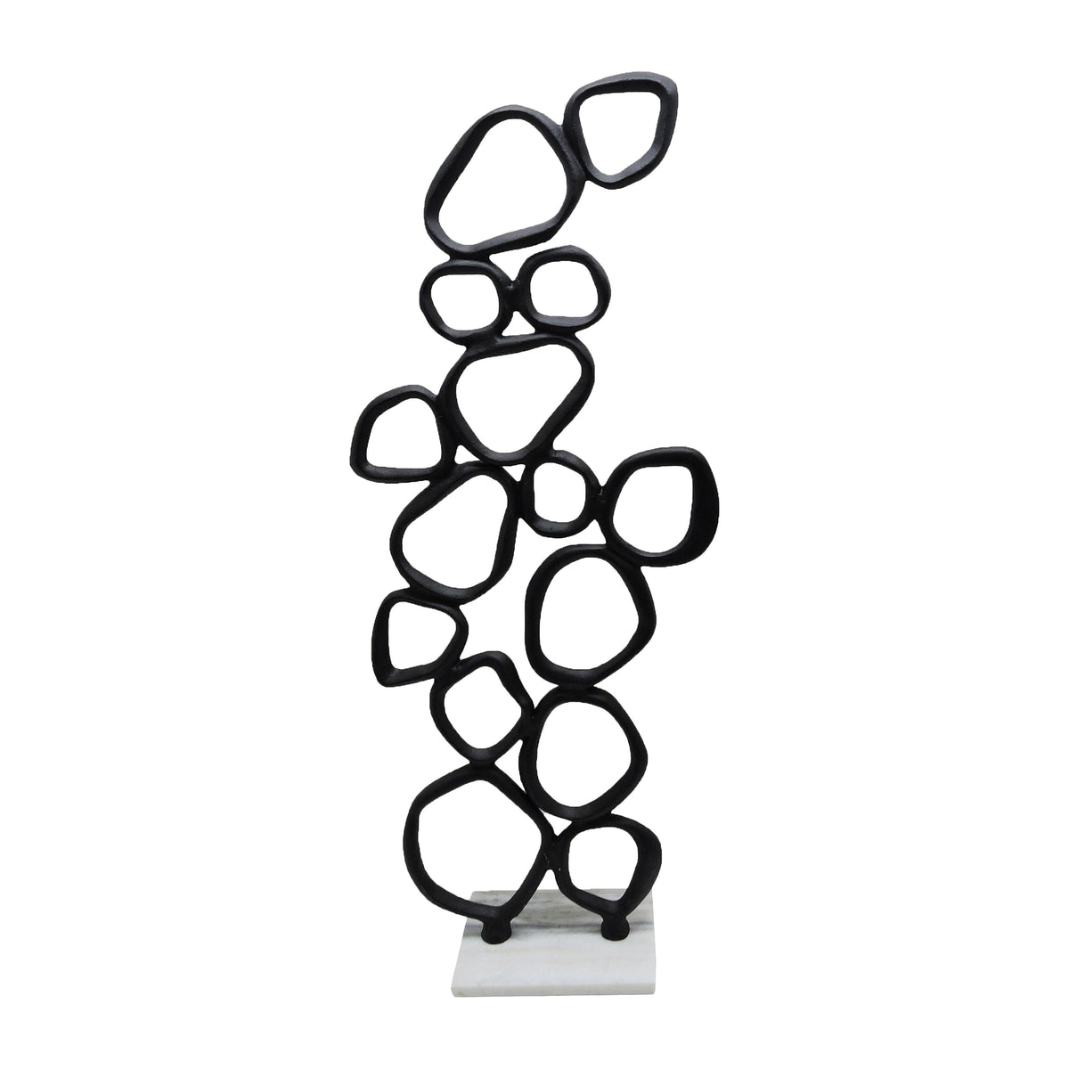 25" Tidus Small Ring Statuary - Black