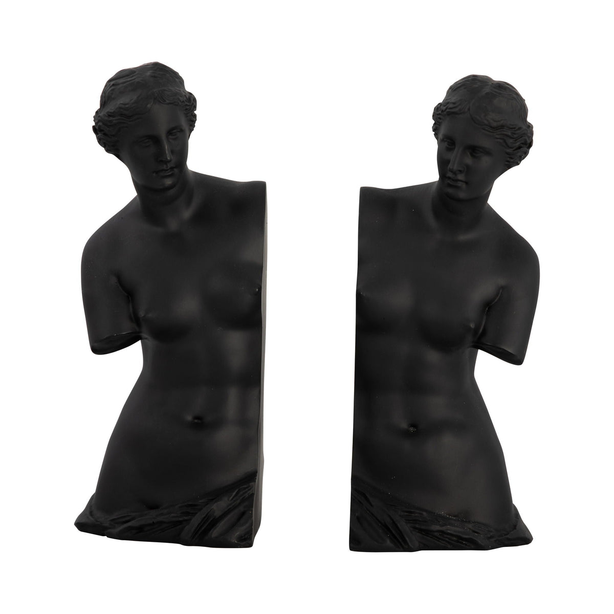 11" Resin Greek Godess (Set of 2) - Black