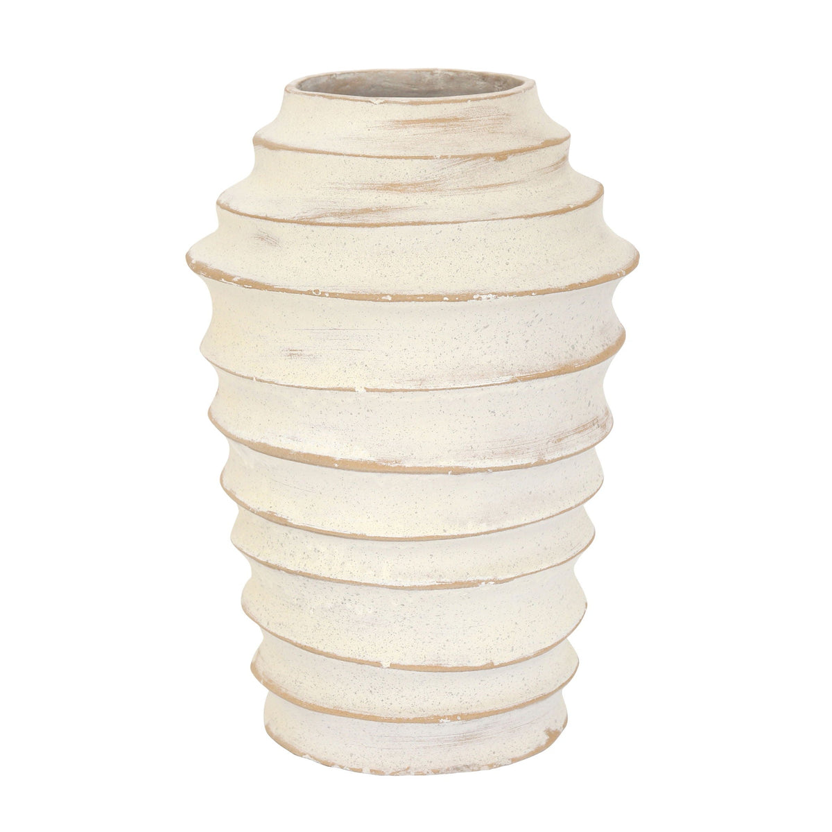 10" Siena Small Ecomix Vase - Ivory / Beige
