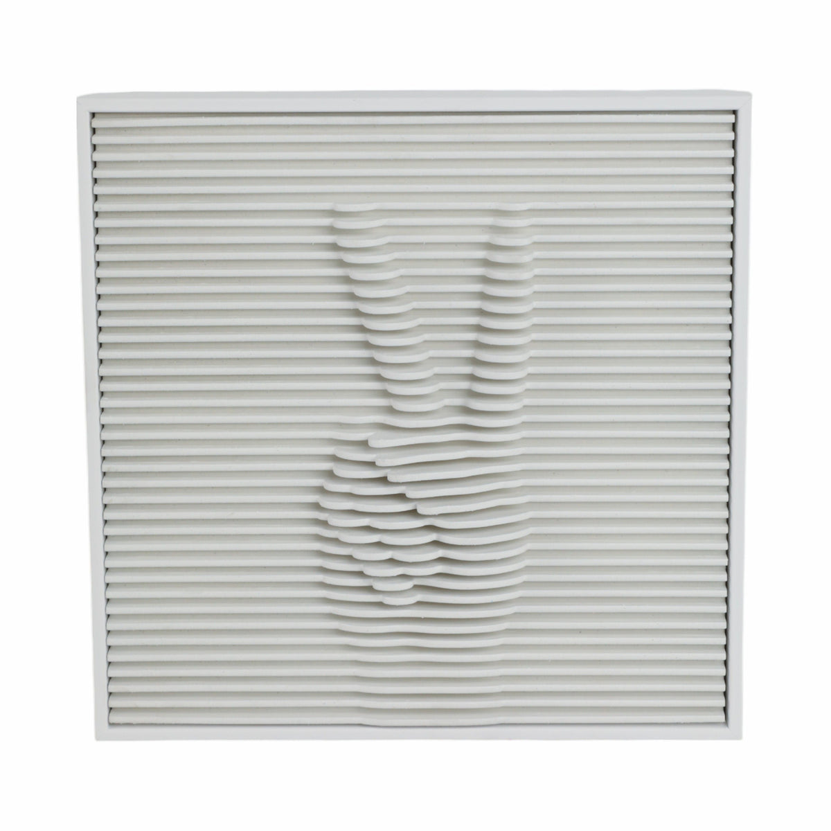 12" Ocala Peace Dimensional Wall Decor - Pearl Silver